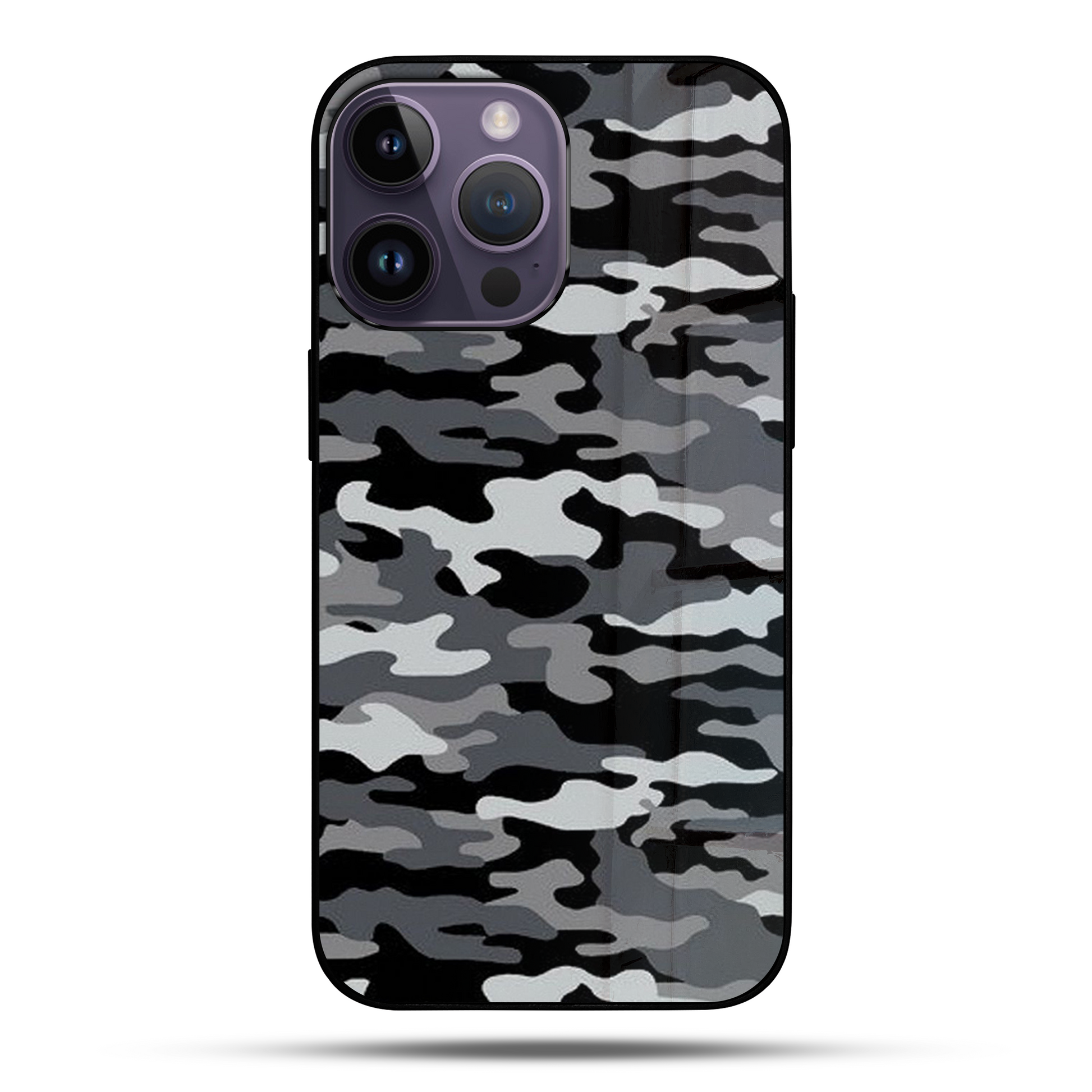 Black Camo SuperGlass Case Cover