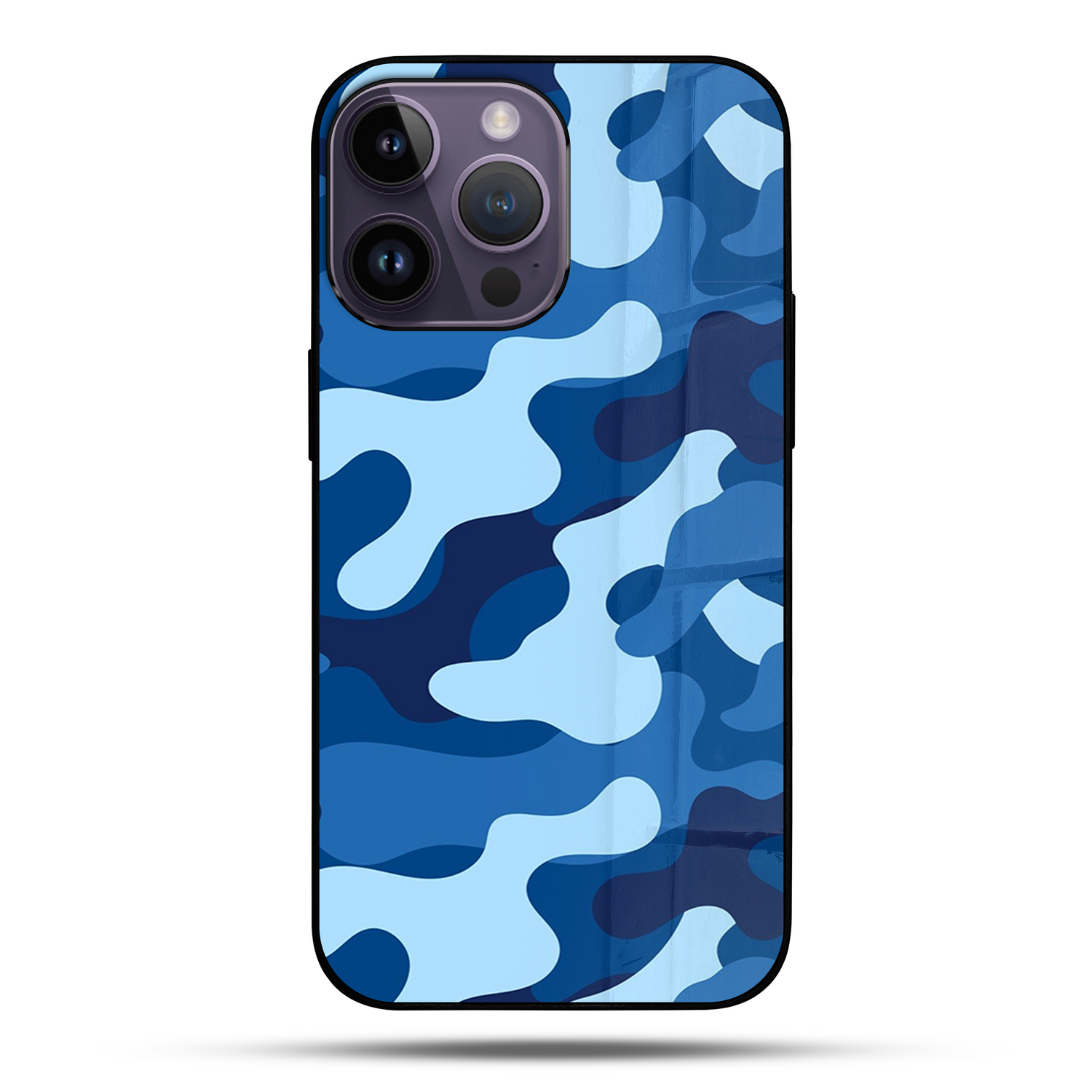 Navy Camo SuperGlass Case Cover