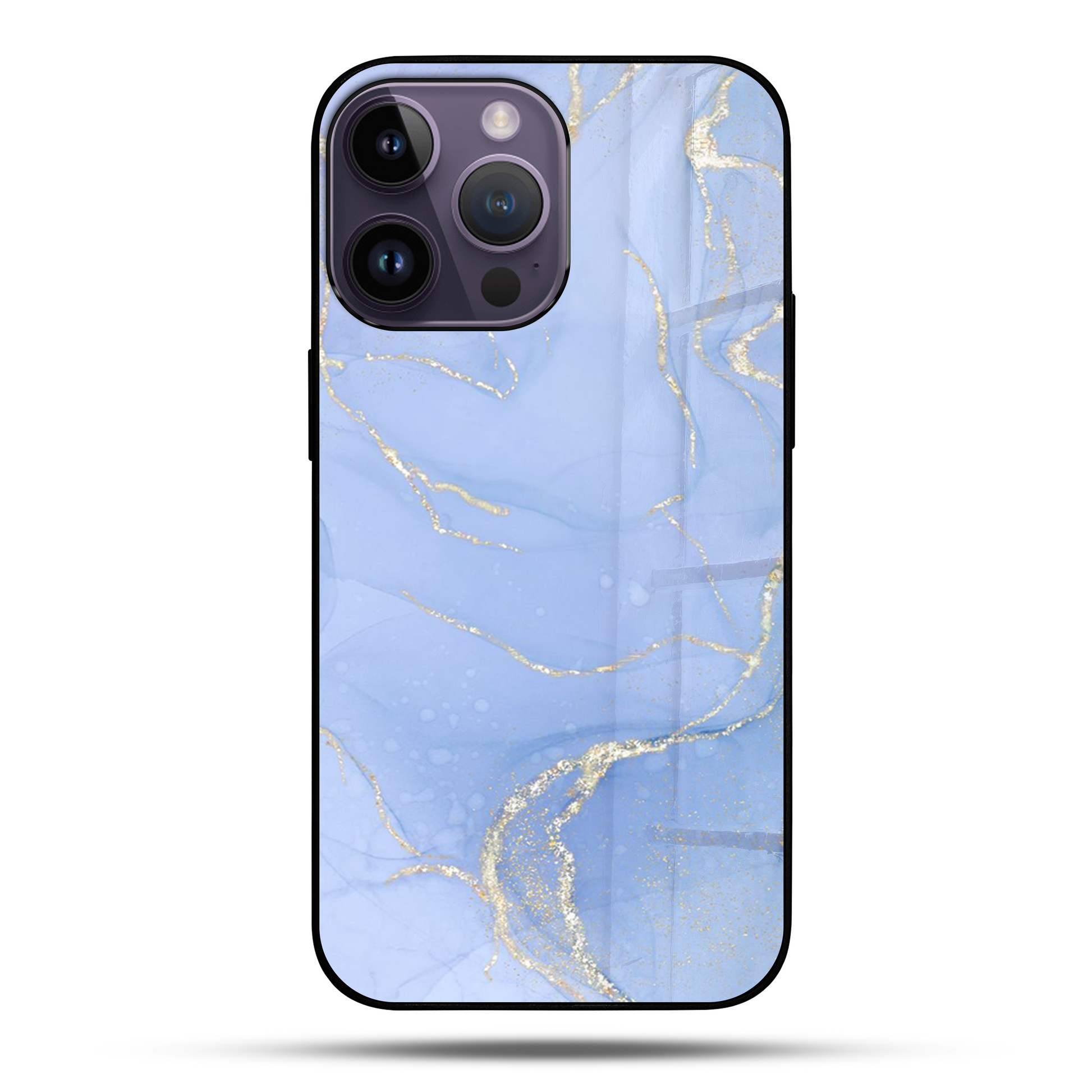 Liquid Marble Royal Sky Blue SuperGlass Case Cover