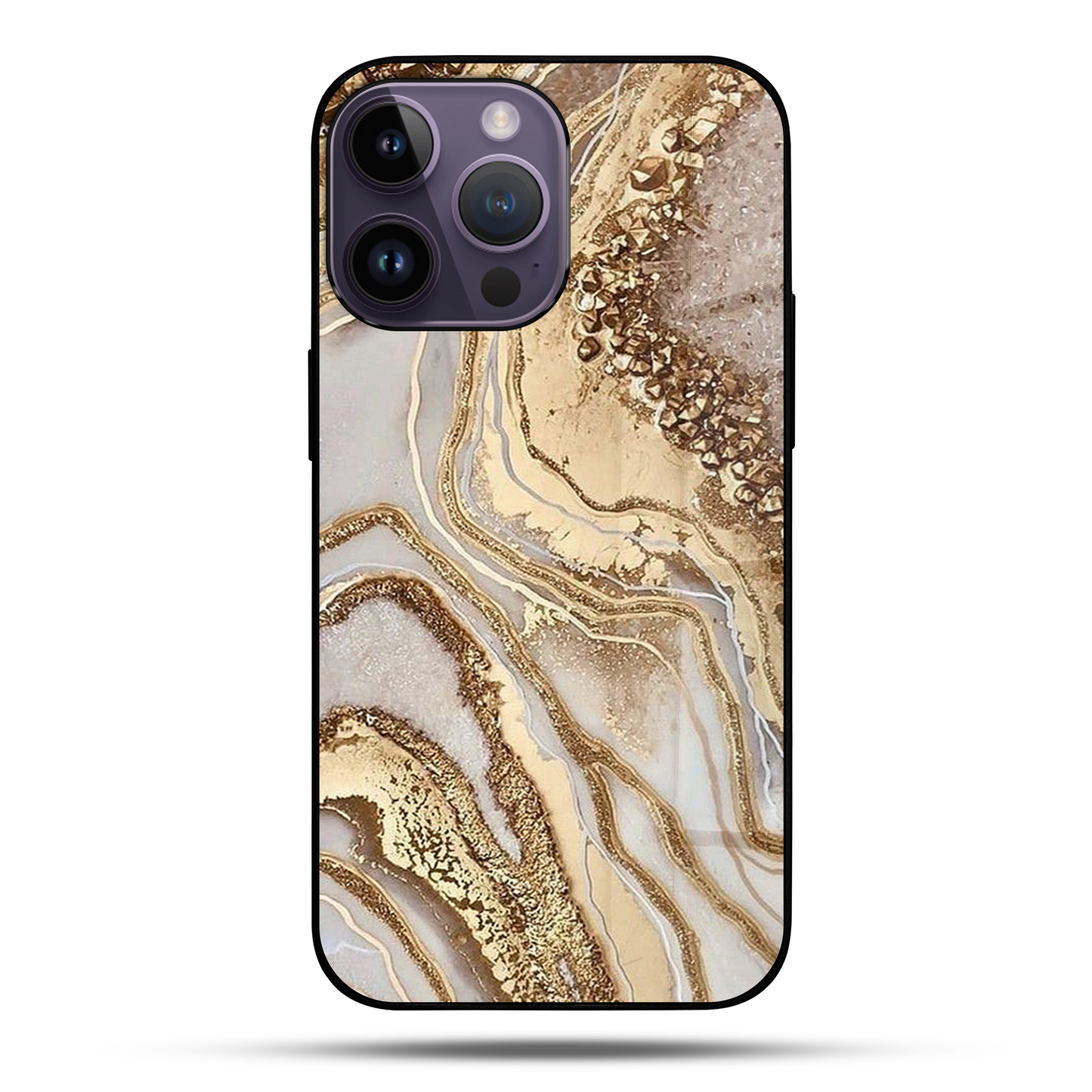 Liquid Marble Barbie Gold SuperGlass Case Cover