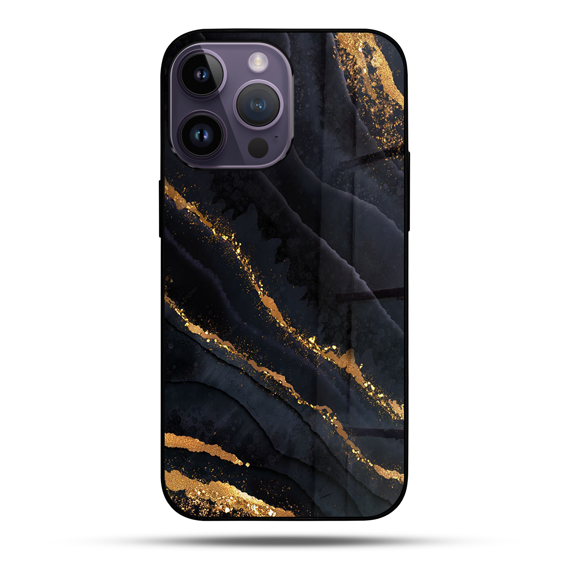 Liquid Marble Royal Black SuperGlass Case Cover