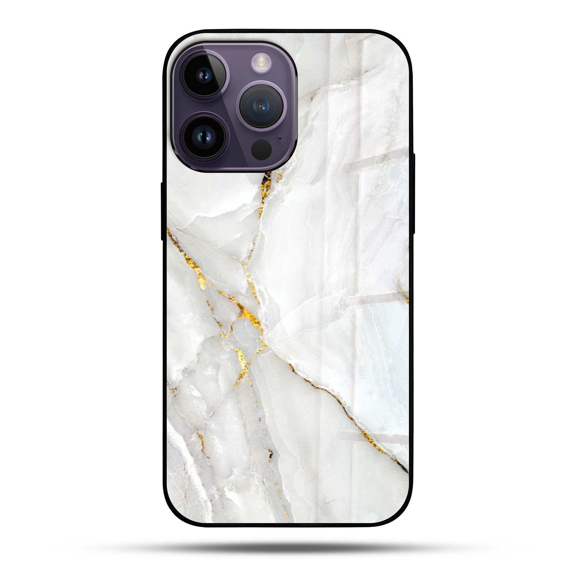 Liquid Marble Royal White SuperGlass Case Cover