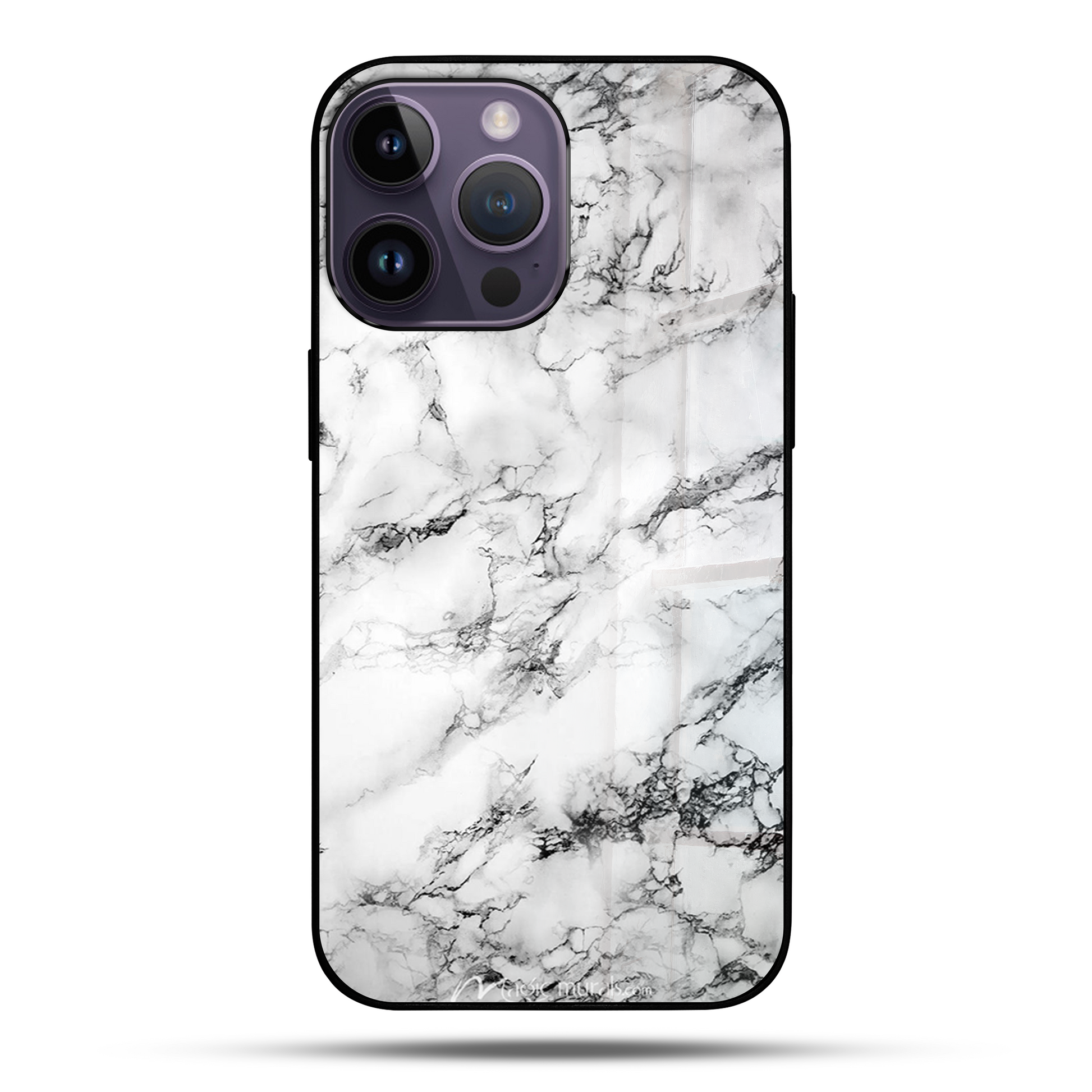 Liquid Marble All White SuperGlass Case Cover