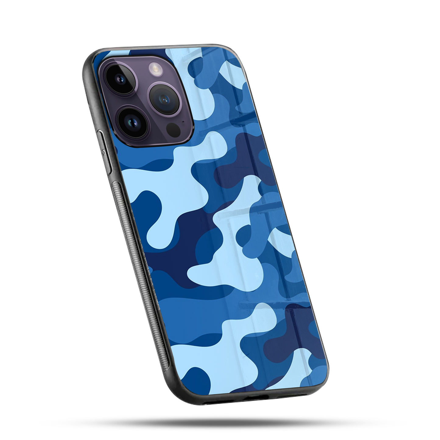 Navy Camo SuperGlass Case Cover