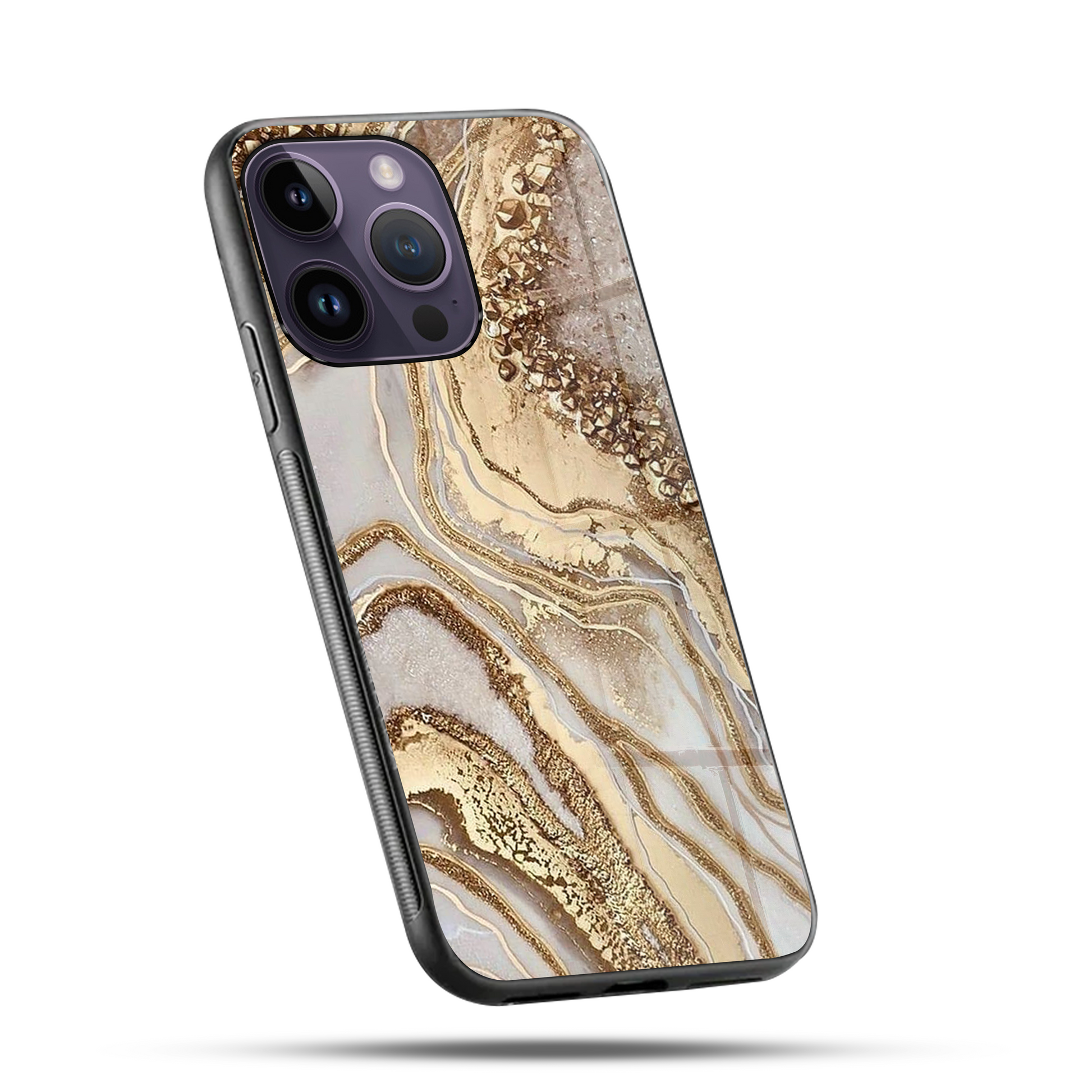 Liquid Marble Barbie Gold SuperGlass Case Cover