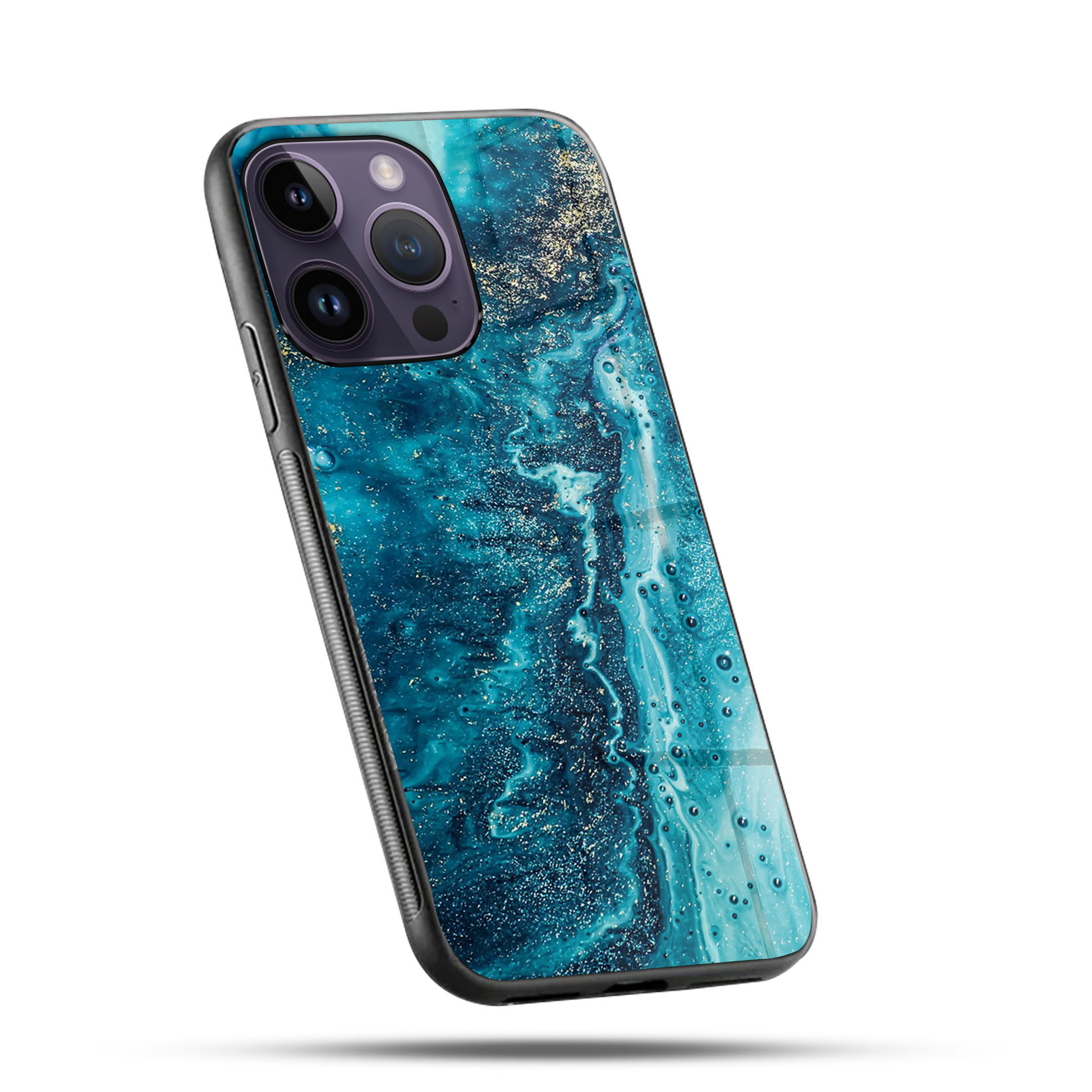 Liquid Marble Storm Blue SuperGlass Case Cover