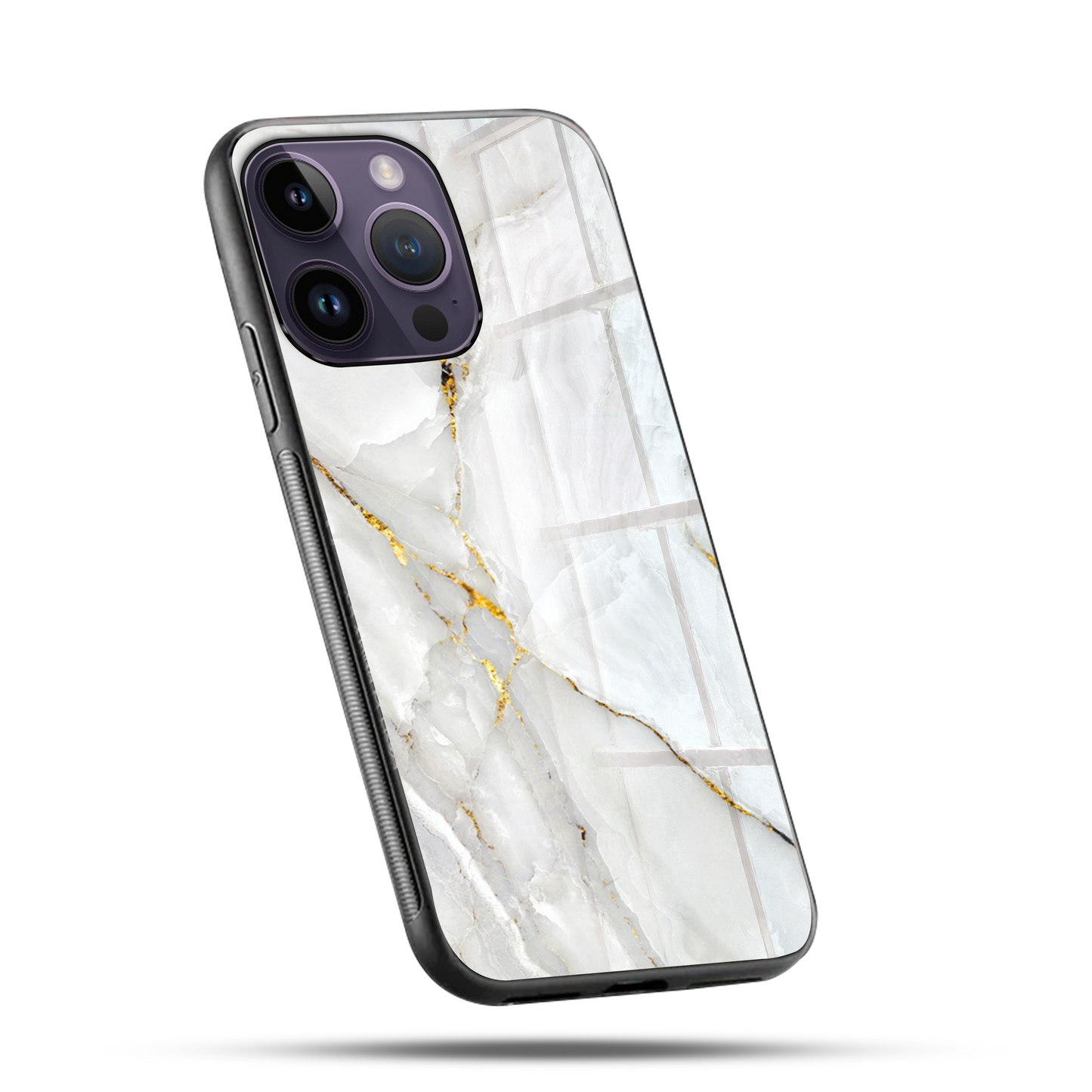 Liquid Marble Royal White SuperGlass Case Cover