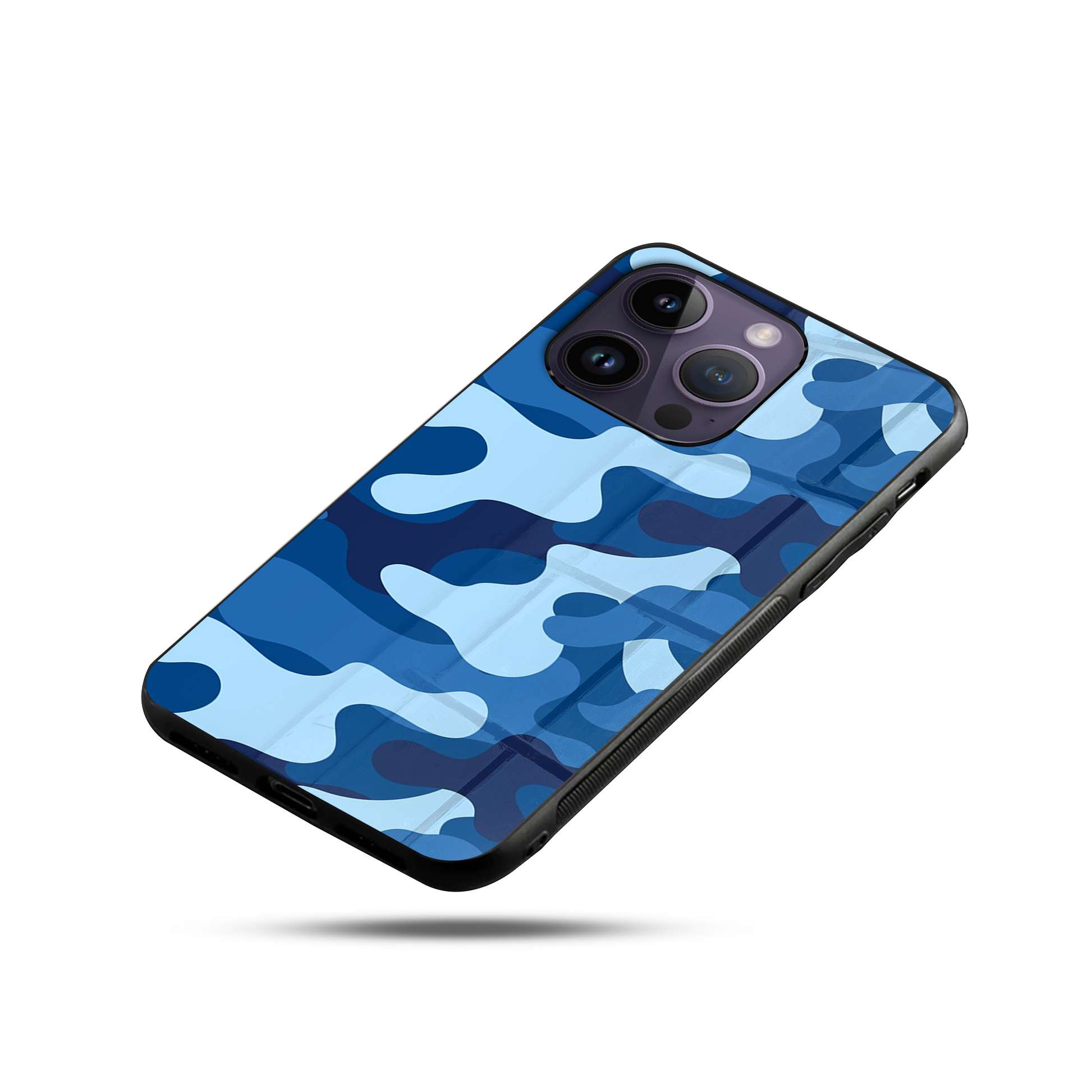 Navy Camo SuperGlass Case Cover