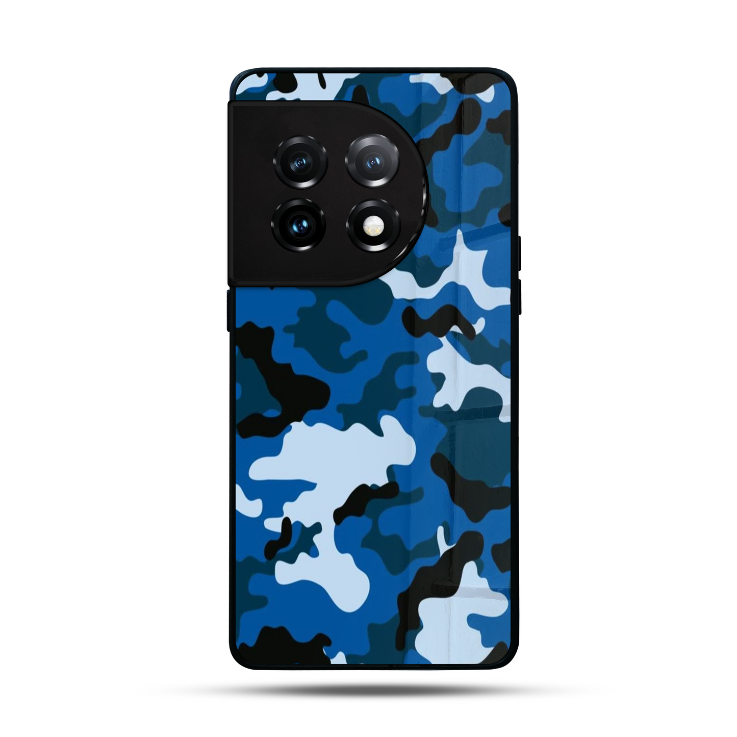 Blue Camo SuperGlass Case Cover