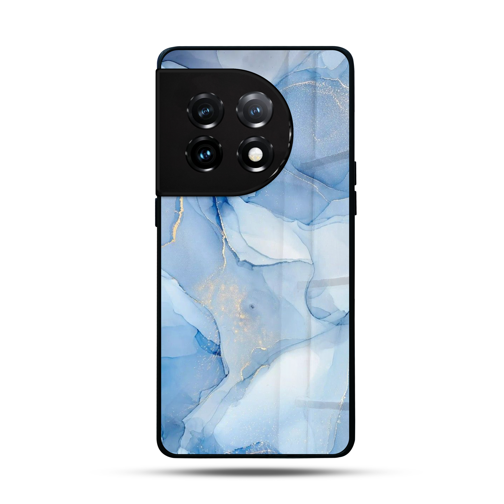 Liquid Marble Sky Blue SuperGlass Case Cover