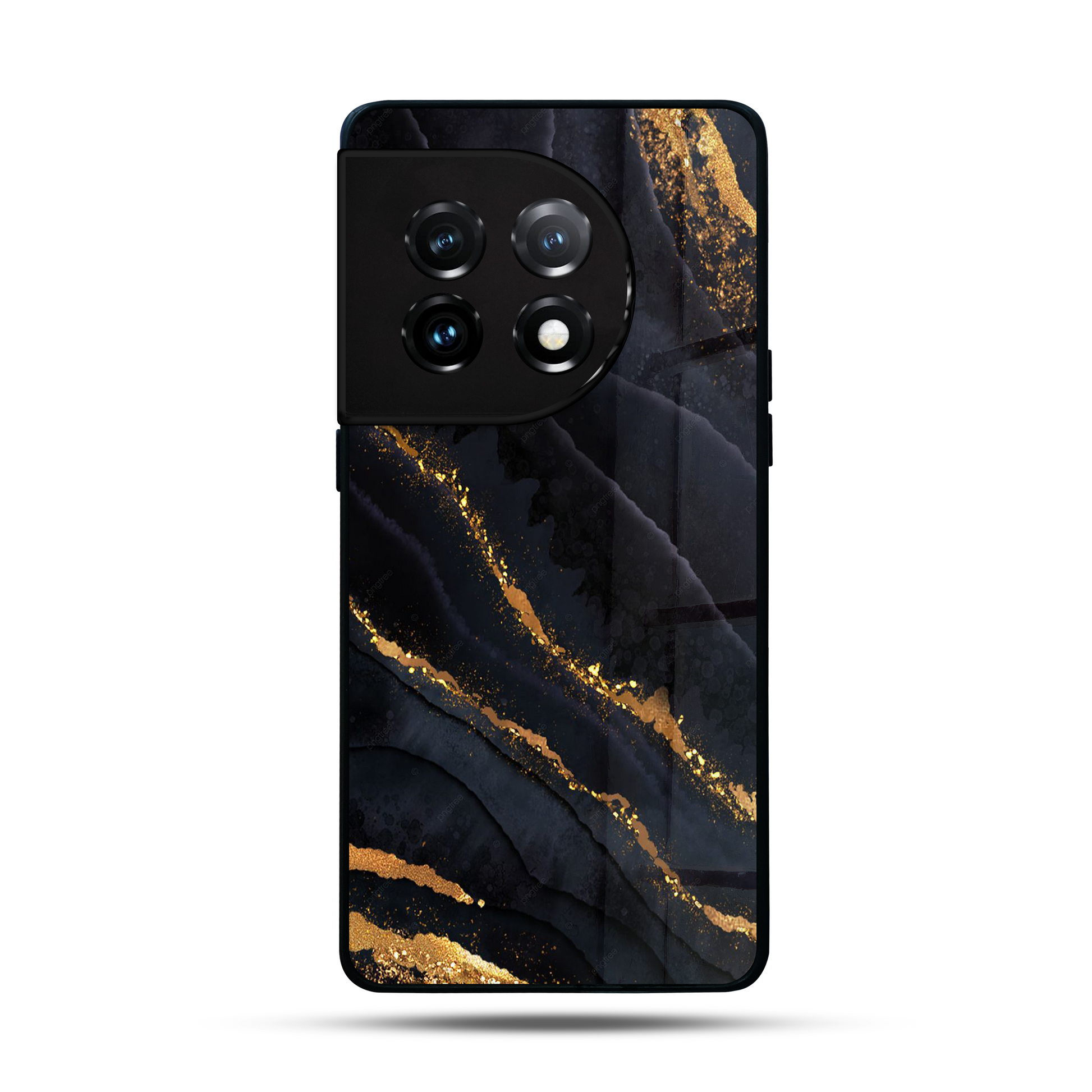 Liquid Marble Royal Black SuperGlass Case Cover