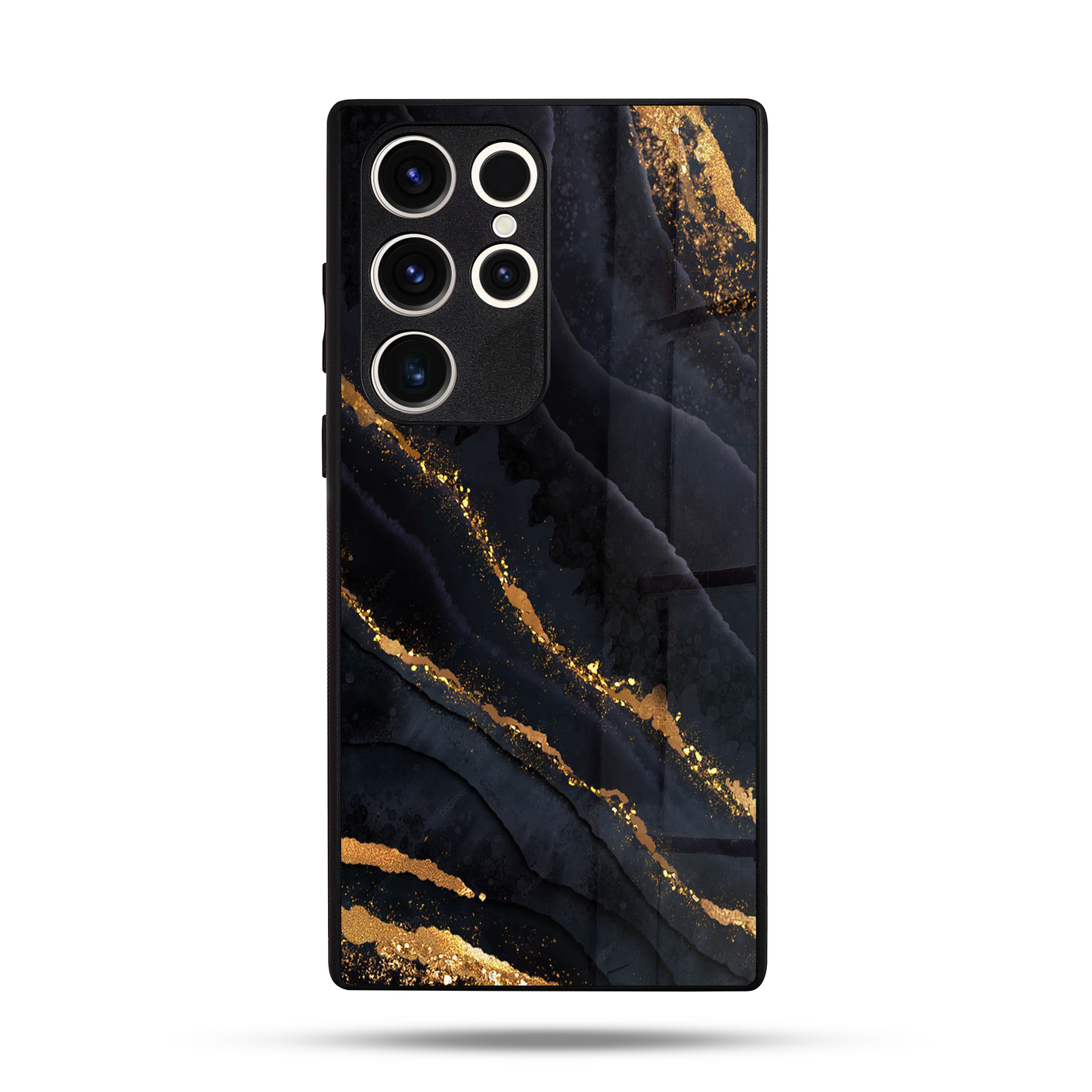 Liquid Marble Royal Black SuperGlass Case Cover