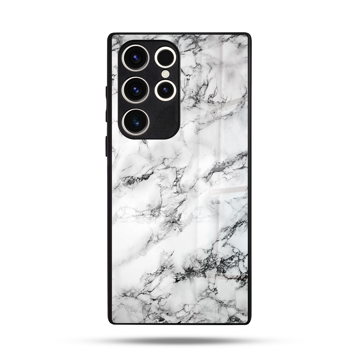 Liquid Marble All White SuperGlass Case Cover