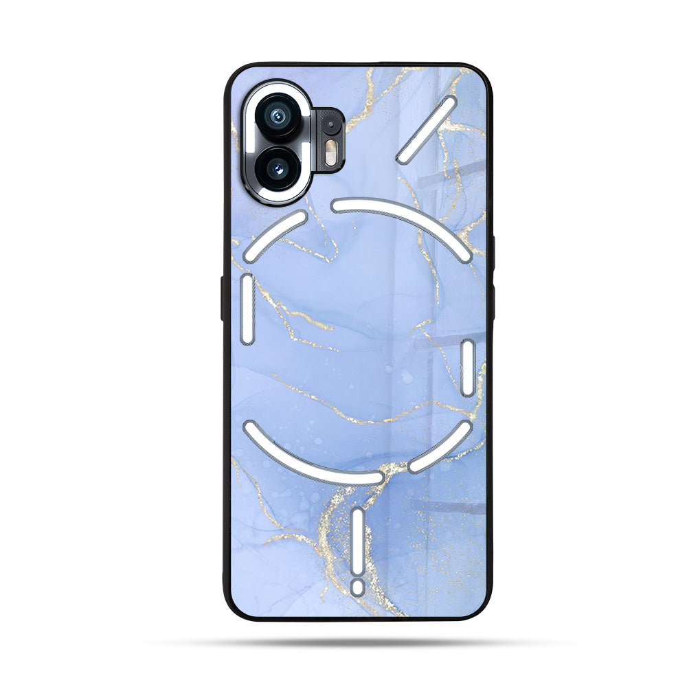 Liquid Marble Royal Sky Blue SuperGlass Case Cover