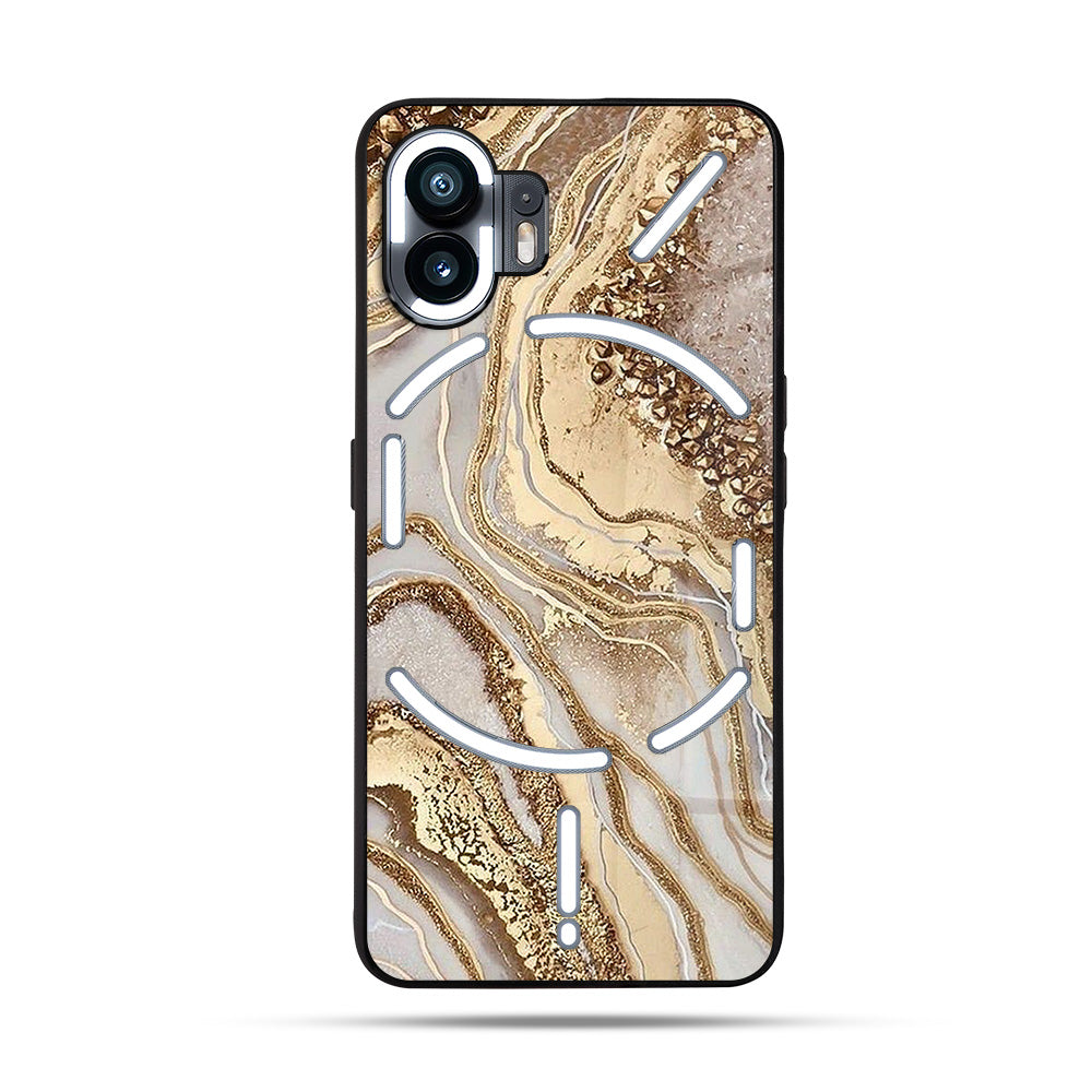 Liquid Marble Barbie Gold SuperGlass Case Cover