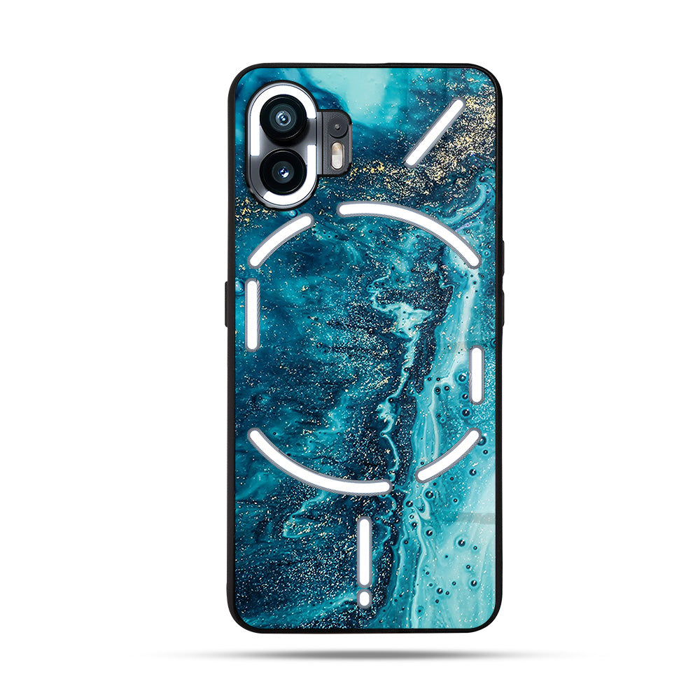 Liquid Marble Storm Blue SuperGlass Case Cover