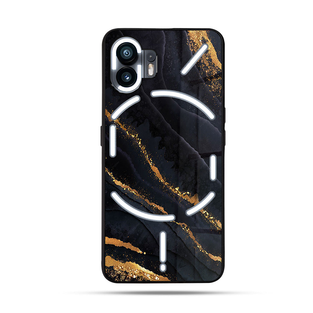 Liquid Marble Royal Black SuperGlass Case Cover