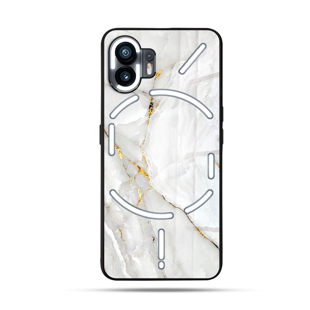 Liquid Marble Royal White SuperGlass Case Cover
